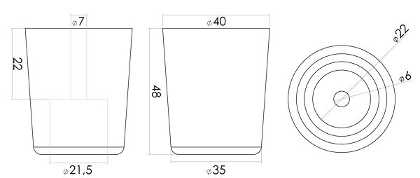 Sapata Plastica 40x50 Branca Cor 479 (peça) 
