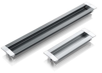Puxador Fiore 256mm Anod/crom (peça) 