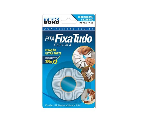 Fita Espuma Dupla Face 24mmx1,5m Blister (peça) 