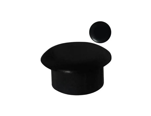 Tapa Furo 12mm Preto (cento) 