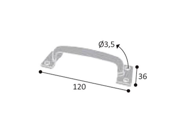 Puxador Pz 54 Alca 120mm Preto (peça) 