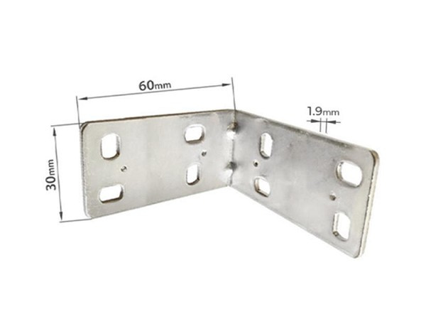 Placa Dupla Dobrada 60x60mm 626-0306 (peça) 
