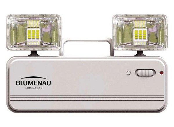 Luminaria Emergencia Bloco Led 4w (600 Lumens) C/bat 2 Farois Biv (peça) 