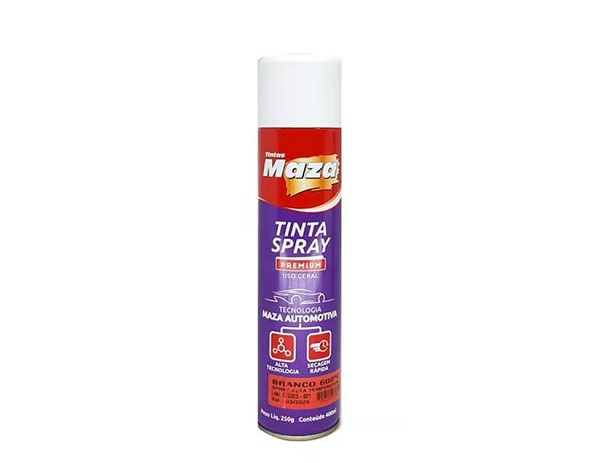 Tinta Spray 400ml/250g Branco Alta Temp Maza (peça) 