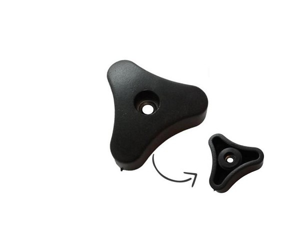 Manipulo 43mm 3 P Porca 1/4x1" (femea) Preto N1 (peça) 