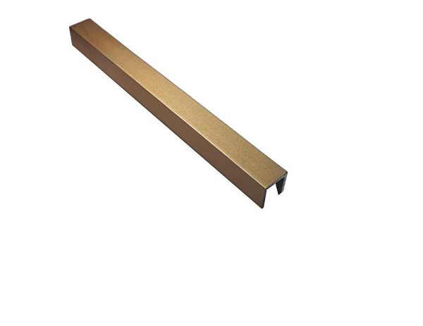 Perfil Al Acabamento Lister Luxor 10x10x10mm Golden Matte (metro Linear) 