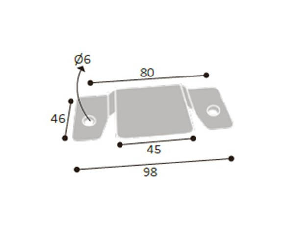 Sup Sp-116 95x45mm Engate Sofa Preto (peça) 