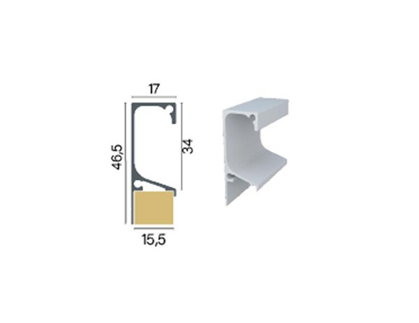 Perfil Pux Aluminio Rm-176 P/15mm Speciale Inox Rom (metro Linear) 