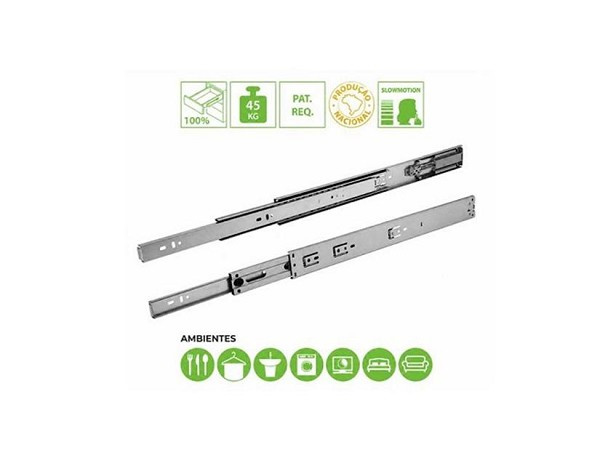 Corredica Telesc Tt 45 450mm Slow (m) Fgv (par) 
