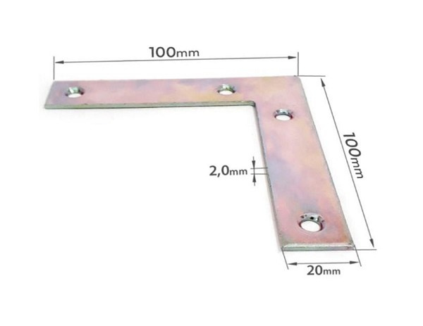 Placa Reforcada Angular 100x100mm 660-310 (peça) 