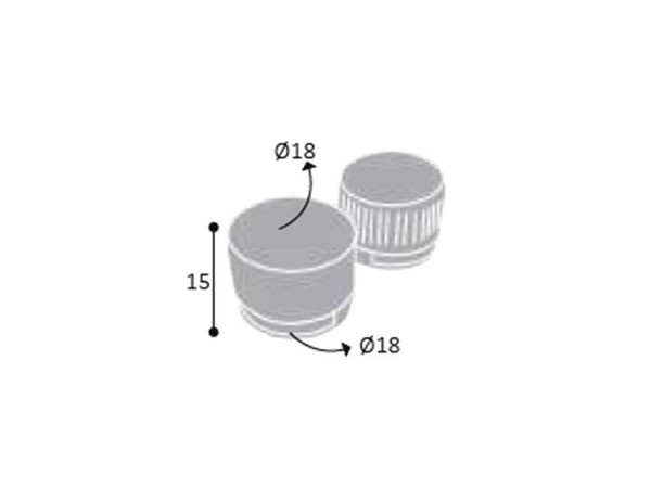 Botao Frances Liso 18mm Metalizado (peça) 