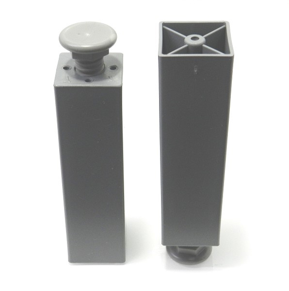 Pe Plastico Quadrado 30x30x130mm Cinza (peça) 