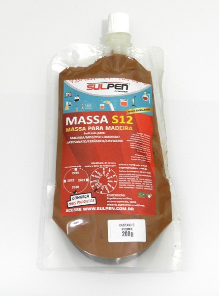 Massa Acrilica S12 100ml/200g Castanho Sul Fll (peça) 
