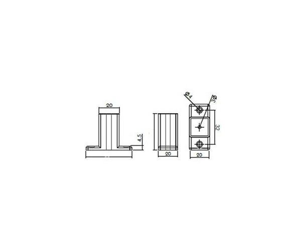 Distanciador Corredica Preto (cento) 