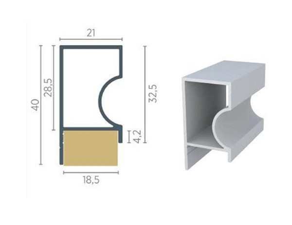 Perfil Pux Aluminio Rm-103 (sp054) (metro Linear) 
