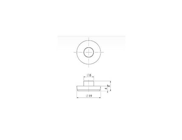 Sapata Ilhos 19mm Cristal (special) (peça) 