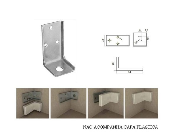 Cantoneira Aerea Metal Maior Zb (peça) 