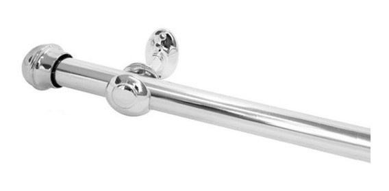 Kit Varao Cortina Simples 2,0mt Cromado 2155200015 Fll (conjunto) 