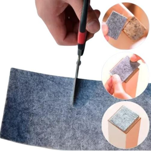 Feltro 1674 Retangular 500x250x3mm Cinza (peça) 