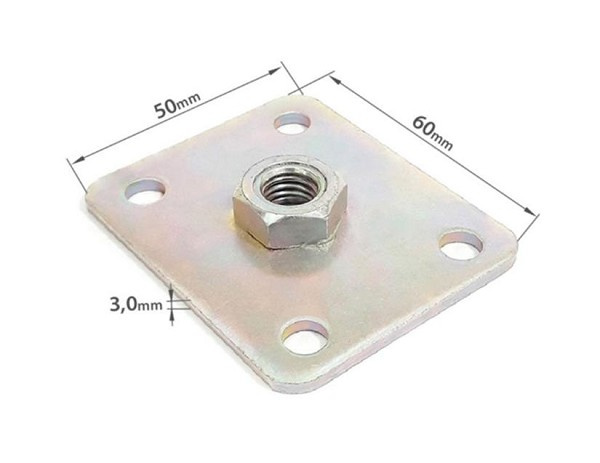 Placa C/porca Fixa 10mm 50x60x3mm 637-310 (peça) 