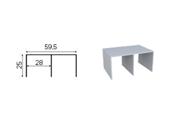 Perfil Aluminio Rm-025 (sp013) Rom *** (metro Linear) 