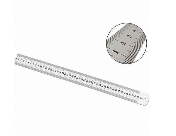 Escala De Aco Inox 500mm (peça) 