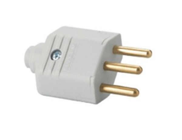 Plugue Macho 10a 3p Branco (peça) 
