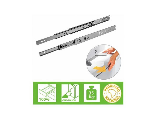 Corredica Telesc Tt 45 350mm One-touch (m) Fgv (par) 