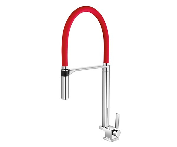 Torneira Coz Mesa Bica Alta Doc-chrome/red ** Fll (peça) 