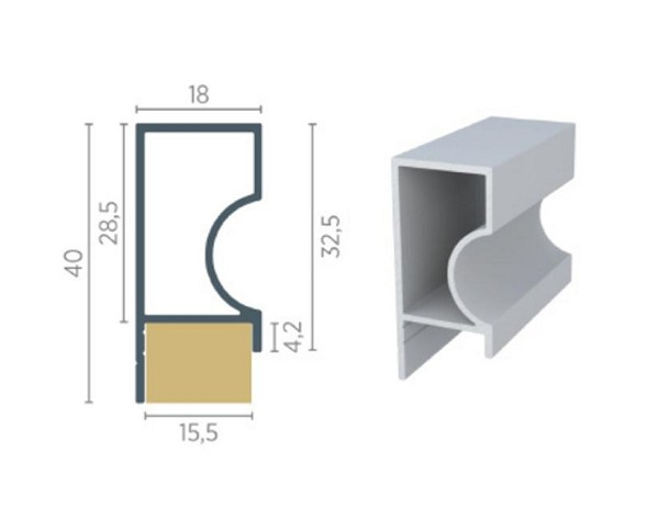 Perfil Pux Aluminio Rm-102 (sp053) (metro Linear) 