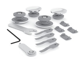 Sistema Porta Correr P/vidro 4mm Rv-3004cb Rom Fll (peça) 