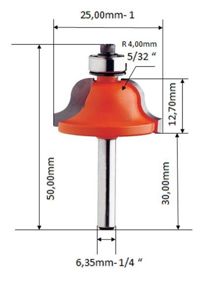 Fresa P/tupia Moldura Romana 1