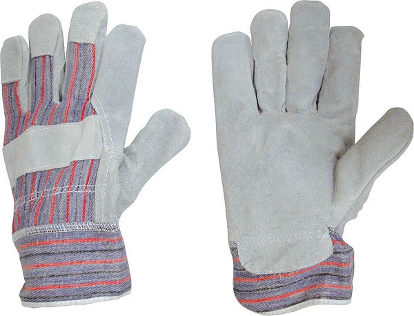 Luva Mista Raspa De Couro/lona (par) 