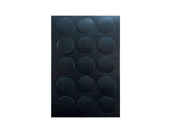 Tapa Furo Adesivo Pvc 18mm Preto Silk Fll (cento) 