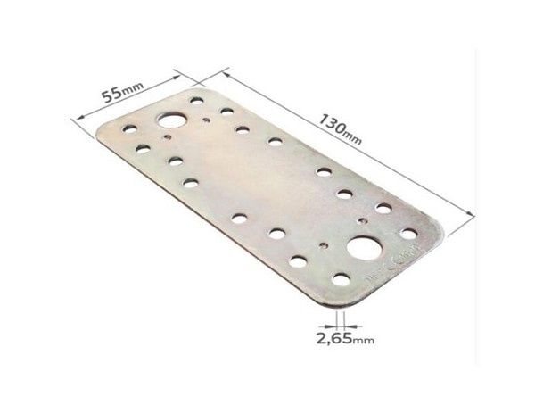 Placa Juncao Reta 130x55x2,5mm 873 (peça) 
