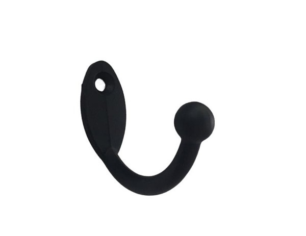 Suporte Gancho Medio Preto (peça) 