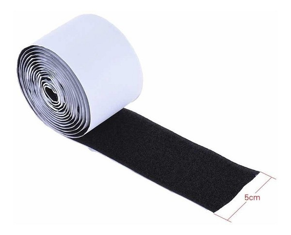 Velcro 50mm C/adesivo Femea Preto (metro Linear) 