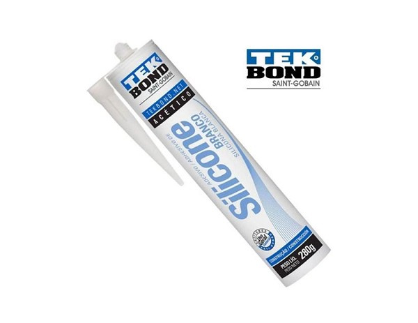 Silicone Acetico Bico Fino Branco Tek (peça) 