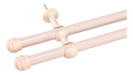 Kit Varao Cortina Duplo 2,5mt Bege 2175250011 Fll (conjunto) 