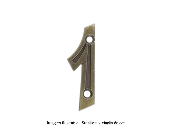 Numero Residencial "1" Zamac Antique (peça) 