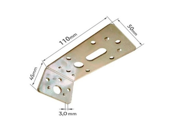 Placa Juncao Dobrada 45x50x110mm 776-110 (peça) 