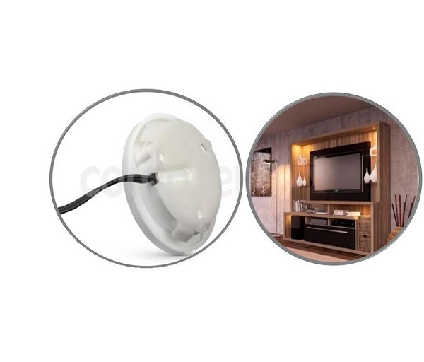 Luminaria Pontual Circ D46 1,5w 3000k 110/220 Cromado (peça) 