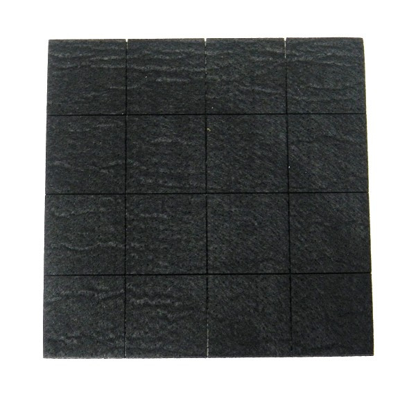 Feltro 0899 Quad 25x25x2mm C/16 Pcs Preto Fll (peça) 