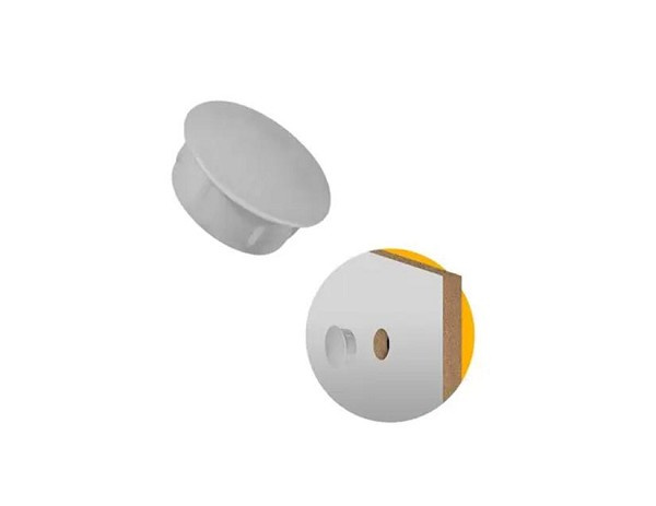 Tapa Furo 8mm Cinza Fll (cento) 