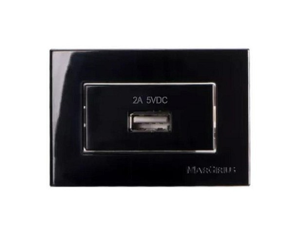 Conj Tomada Carregador Usb2a Biv Eb Sleek Pa017271 Mg (peça) 