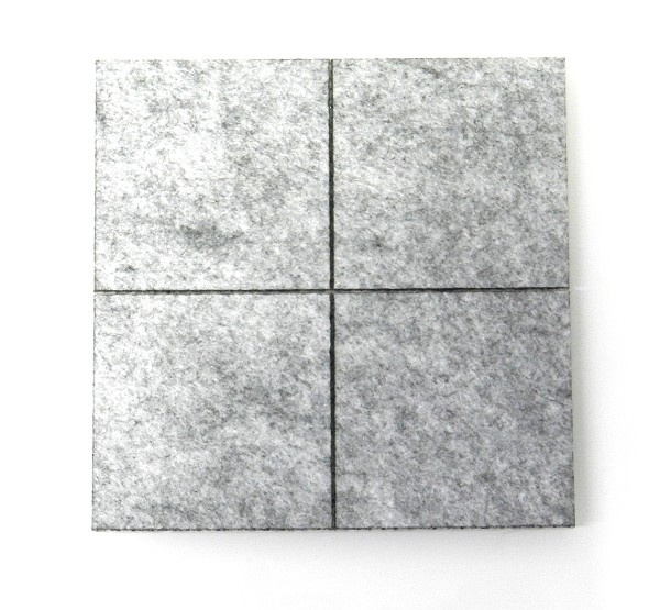 Feltro 0080 Quad 50x50x2mm C/4 Pcs Cinza (peça) 