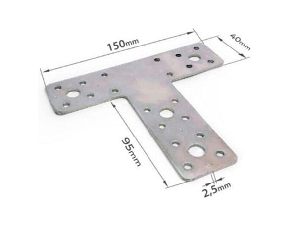 Placa Juncao T 150x135x40x2,5mm 854 (peça) 