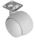 Rodizio Sq40 Hc30x30 C/ch 4 Furos Branco (peça) 