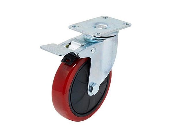 Rodizio Pvc 5" Gir C/freio (120kg) (peça) 