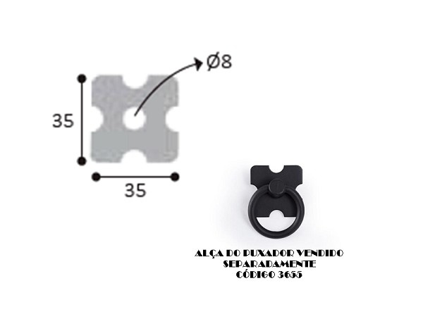 Espelho G Preto Pz 63 (+3655) (peça) 